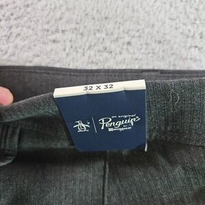 Original Penguin Mens Dress Pants Charcoal Gray Heathered Trousers 32x32 NEW